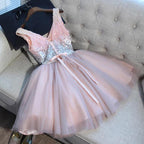 Vestido de fiesta de tul, sexy, corto, corte A, para baile de graduación, vestido de fiesta PD363