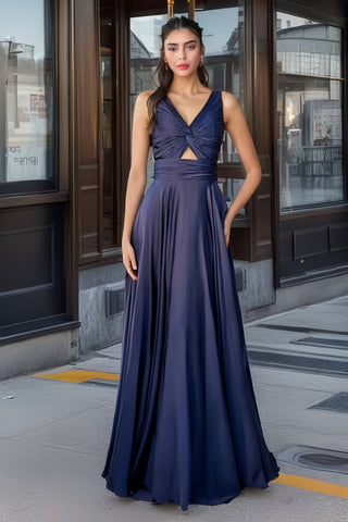 Robe de demoiselle d'honneur noire avec corset et haut VMB78