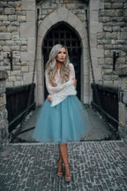 Robe de bal deux pièces en tulle transparent à manches longues et dentelle PD208