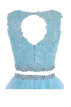 Robes de bal deux pièces, robes courtes à applications pour le retour à la maison