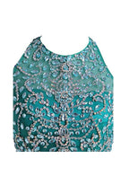 Robe de bal deux pièces en tulle court ornée de perles PG046