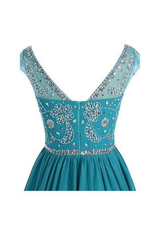 Robe de bal courte en mousseline dos nu PG052