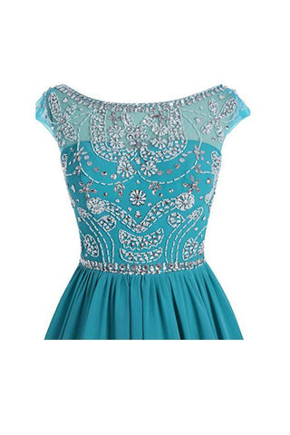 Robe de bal courte en mousseline dos nu PG052