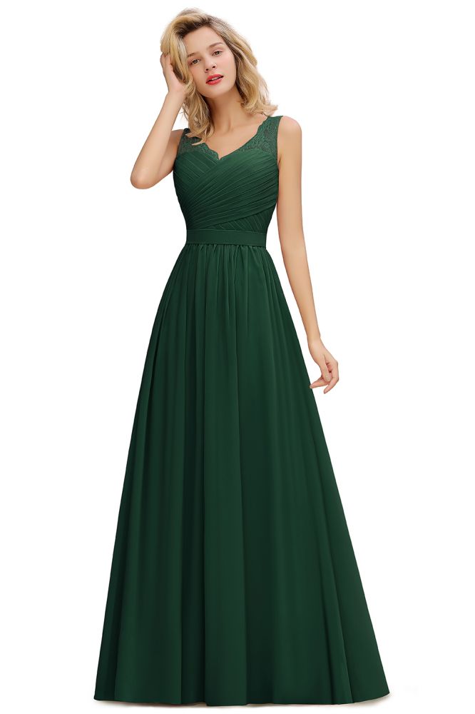 Robe de demoiselle d'honneur trapèze en mousseline à volants et col en V, sans manches, à imprimé floral, robe de soirée fluide