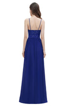 Robe de soirée trapèze sans manches à col en V et paillettes
