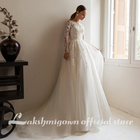 Baoleely V Neck Wedding Dresses A Line Cap Sleeve Bride Dresses