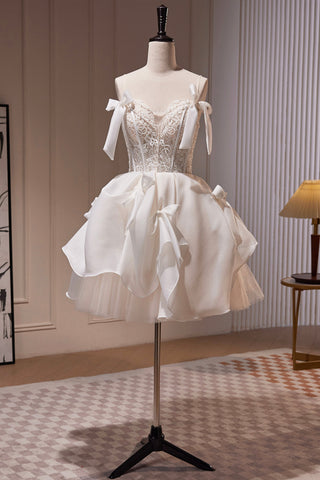 Spaghetti Strap Lace Short Party Dress