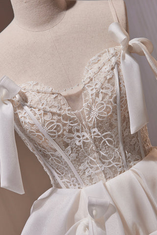 Spaghetti Strap Lace Short Party Dress