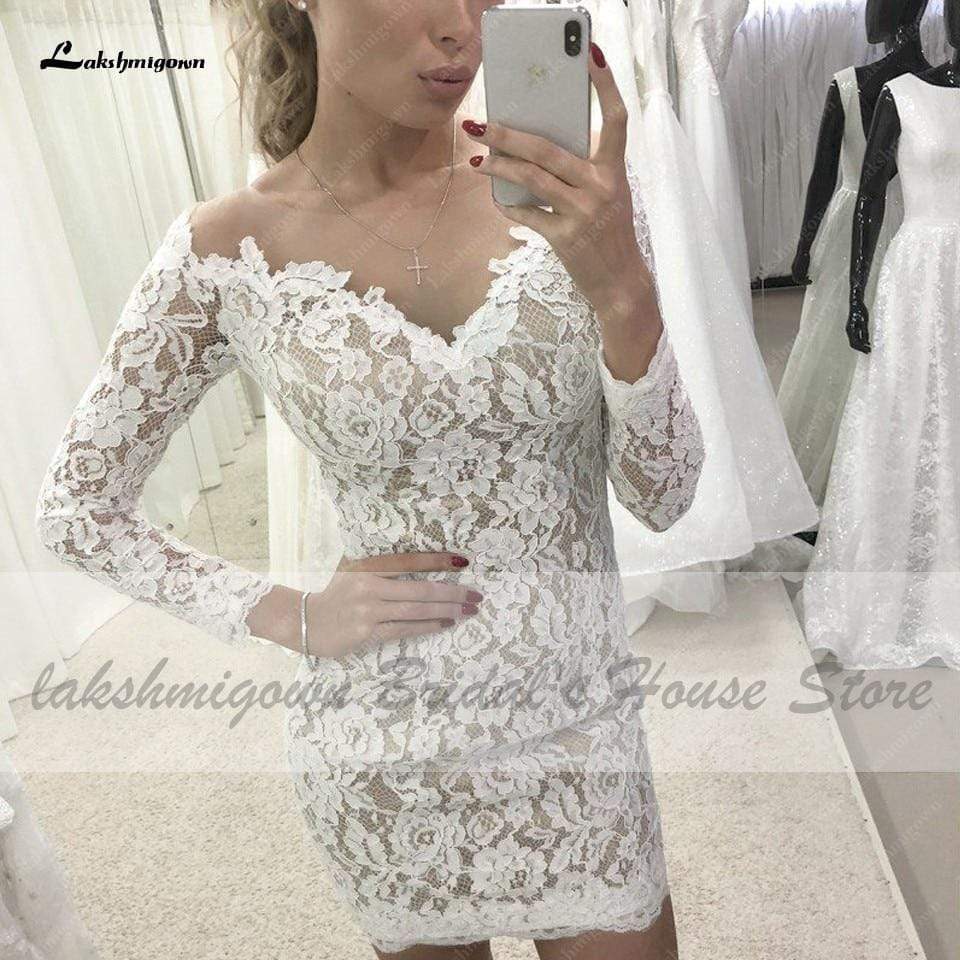 Baoleely Vintage 2 Pieces Wedding Dress Lace Bodice Backless