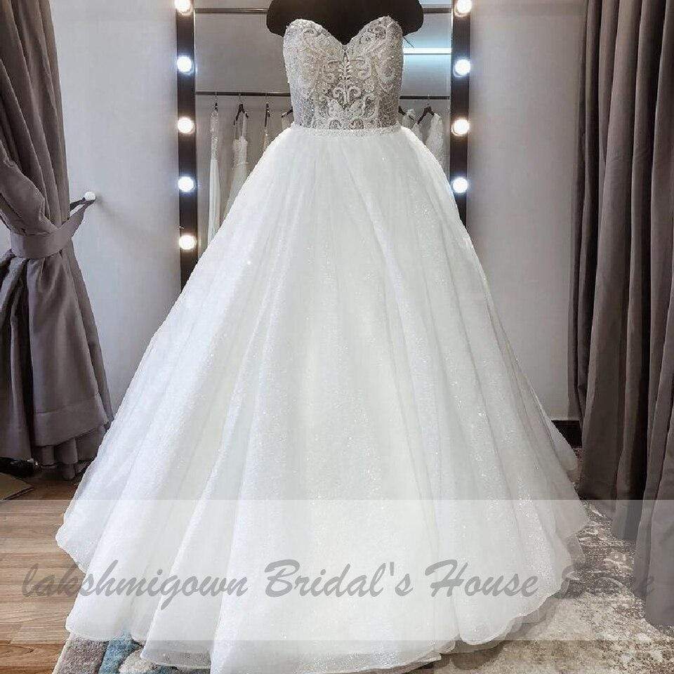 Baoleely Vintage Lace Two Piece Wedding Dress Detachable Skirt