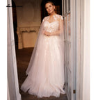 Baoleely Vintage Lace Wedding Dress with jacket