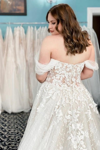 Vestidos de novia vintage de encaje, sin mangas, corte en A y con hombros descubiertos