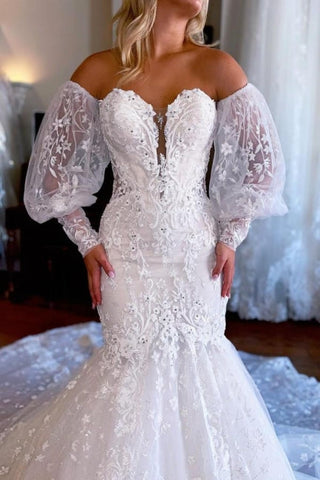 Vestido de novia vintage de sirena sin mangas con encaje y escote corazón
