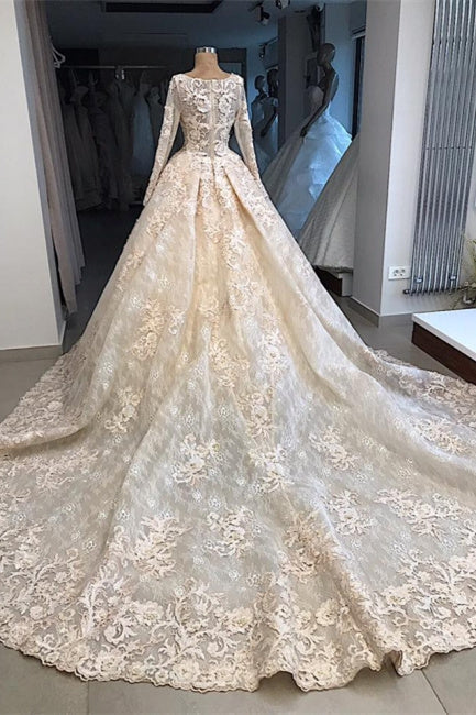 Vestido de novia vintage con encaje | Vestido de novia con mangas