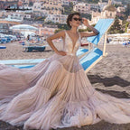 Baoleely Wedding Dress  V Neck Country Tulle Beach