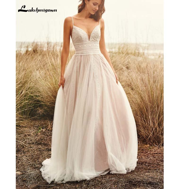Baoleely Wedding Dress Lace V Neck Champagne Wedding Gown Dress Princess