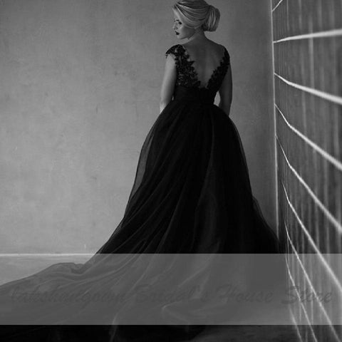 Baoleely Wedding Dress Plus Size Lace Cap Short Sleeves