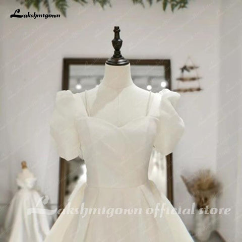 Robe de mariée Baoleely à manches courtes bouffantes, robe de princesse de plage