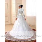 Baoleely Wedding Dress with Detachable Train Lace Beaded