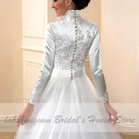Robe de mariée Baoleely avec traîne amovible en dentelle et perles