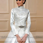 Baoleely Wedding Dress with Detachable Train Lace Beaded