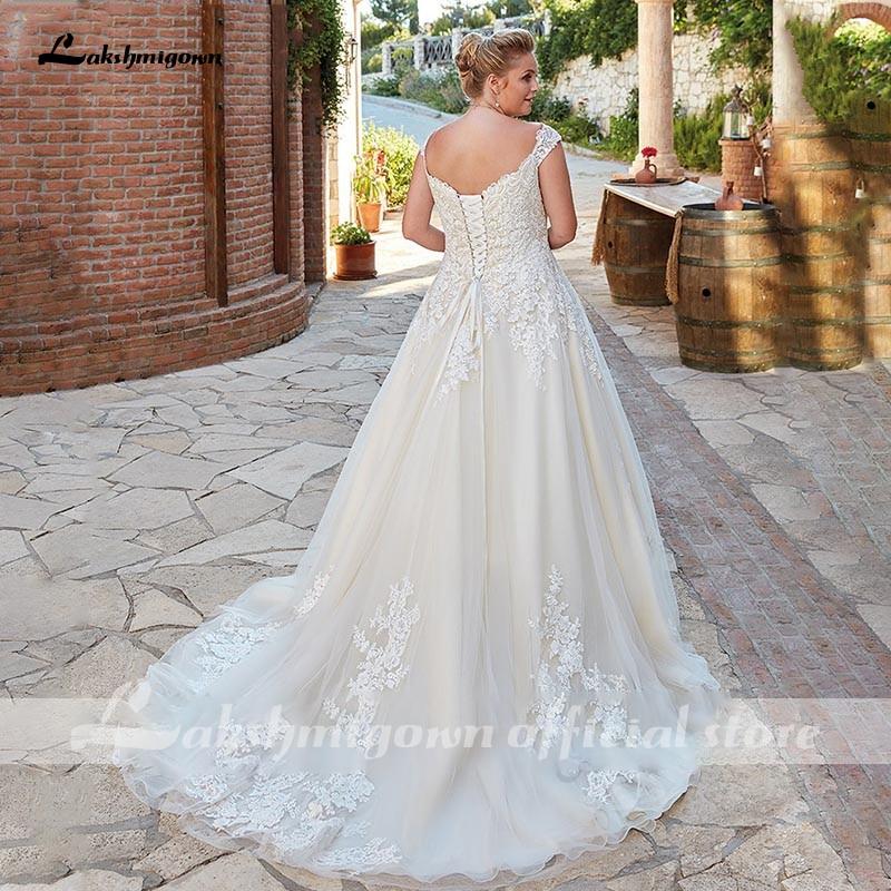 Baoleely Wedding Dress With Short Sleeve Sexy V-neck Lace