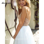 Baoleely Wedding Dresses Luxury Top Sequins Backless