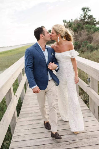 Baoleely Wedding Dresses Sheer Neck Illusion Long Sleeves Lace Appliques