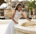Baoleely Wedding Dresses Sleeveless Sexy Backless Plus Size Beach Bridal Gown