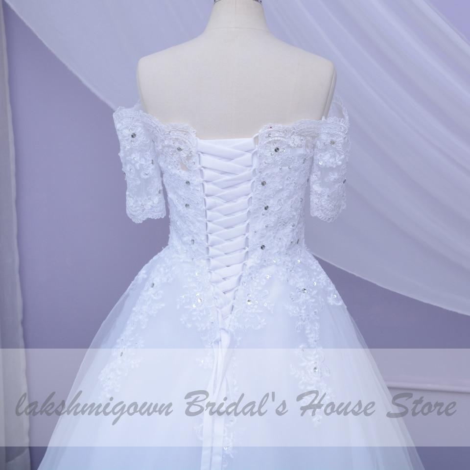 Baoleely White Wedding Dress Plus Size Lace Appliques