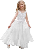 Vestidos de niña de las flores de tul escalonado para boda 