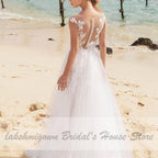 Baoleely Women Mermaid Wedding Dress with Detachable Skirt