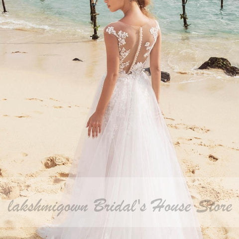 Baoleely Women Mermaid Wedding Dress with Detachable Skirt