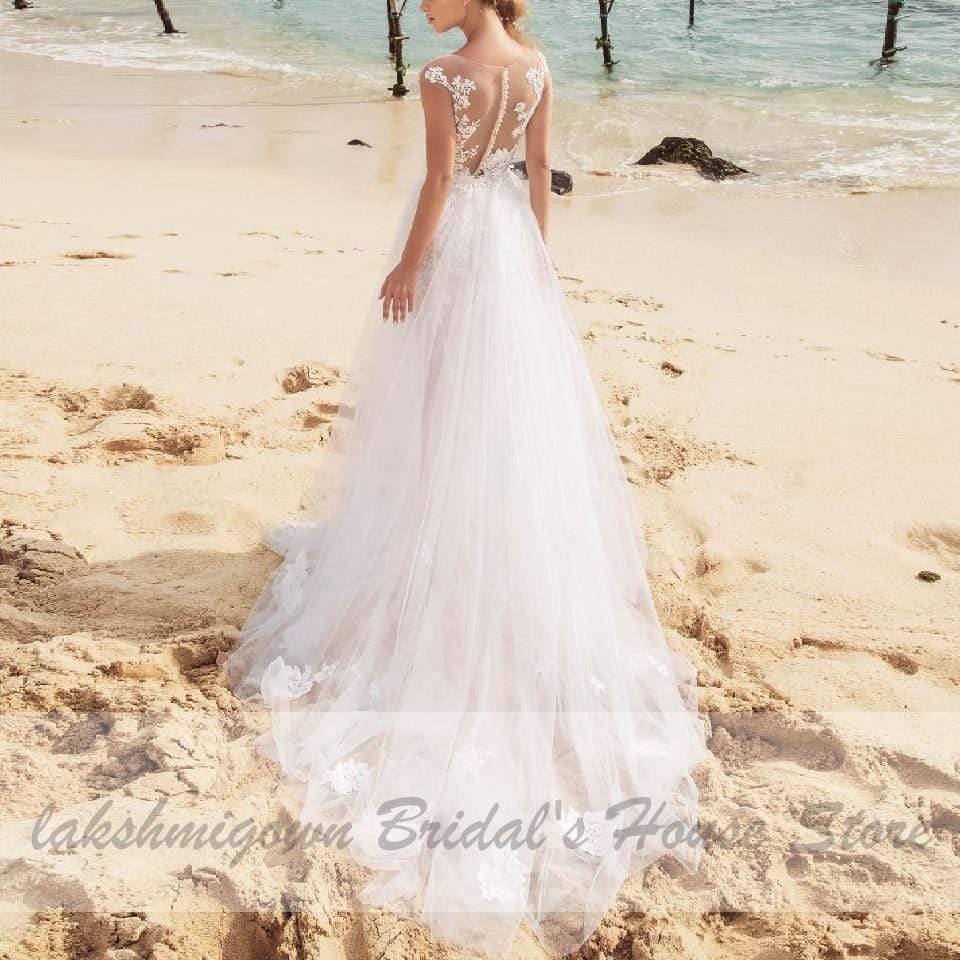 Baoleely Women Mermaid Wedding Dress with Detachable Skirt